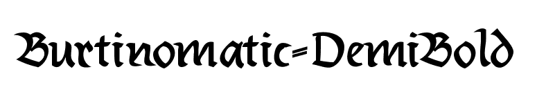 Burtinomatic-DemiBold font preview