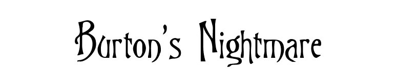 Burton's Nightmare font preview