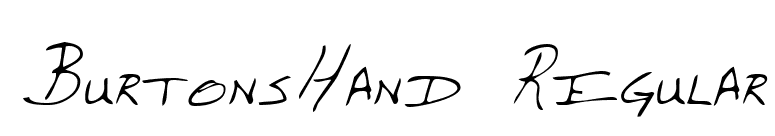 BurtonsHand Regular font preview