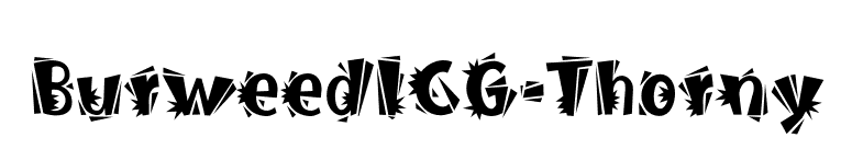 BurweedICG-Thorny font preview