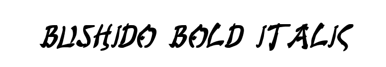 Bushido Bold Italic font preview