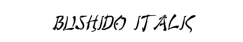 Bushido Italic font preview