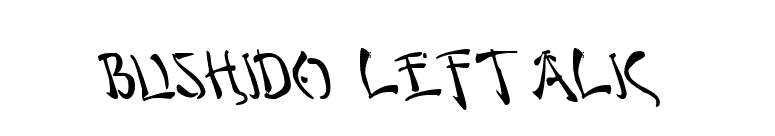 Bushido Leftalic font preview
