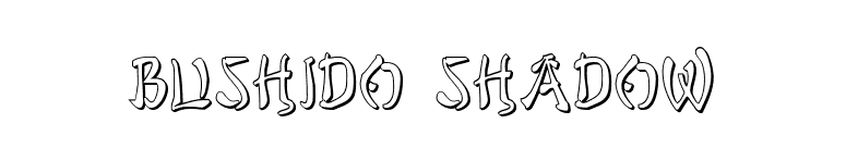 Bushido Shadow font preview