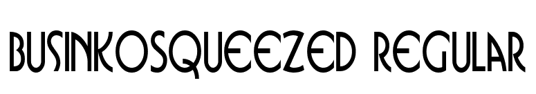 BusinkoSqueezed Regular font preview
