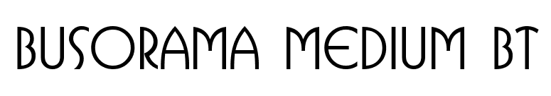 Busorama Medium BT font preview