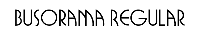 Busorama Regular font preview