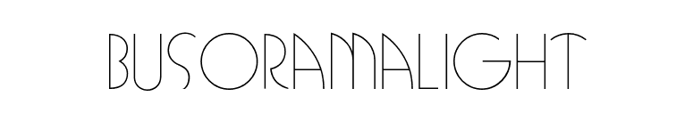 BusoramaLight font preview