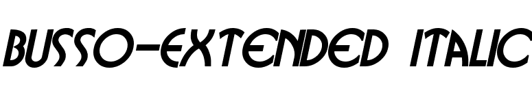 Busso-Extended Italic font preview