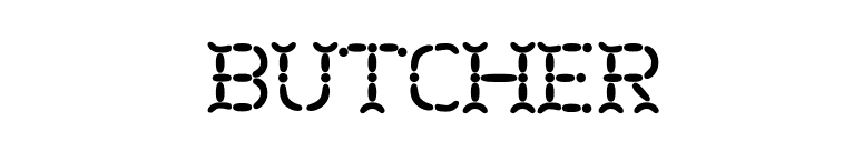 Butcher font preview