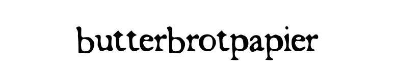 butterbrotpapier font preview