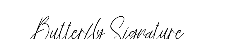 Butterfly Signature font preview