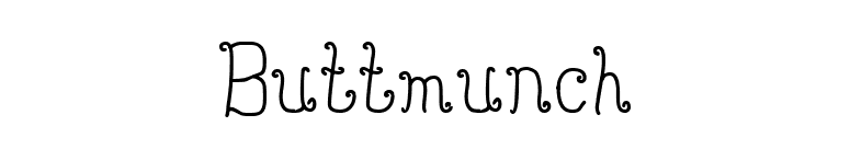 Buttmunch font preview