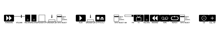 Buttons and Switches JL font preview