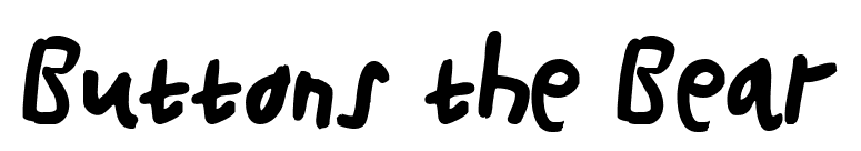 Buttons the Bear font preview