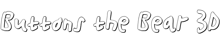 Buttons the Bear 3D font preview