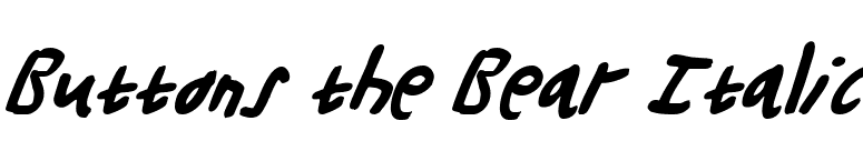 Buttons the Bear Italic font preview