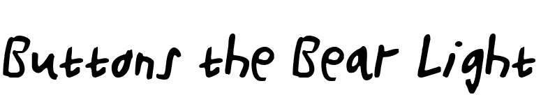 Buttons the Bear Light font preview