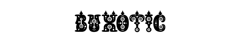 Buxotic font preview