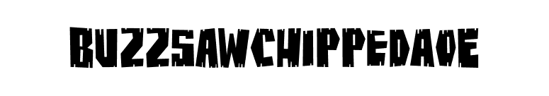 BuzzSawChippedAOE font preview