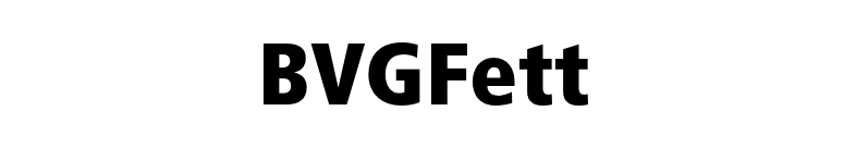 BVGFett font preview