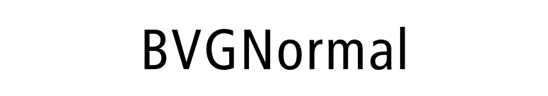 BVGNormal font preview