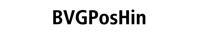 BVGPosHin font preview
