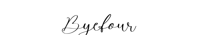 Byefour font preview