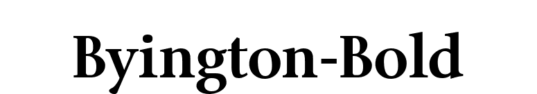 Byington-Bold font preview