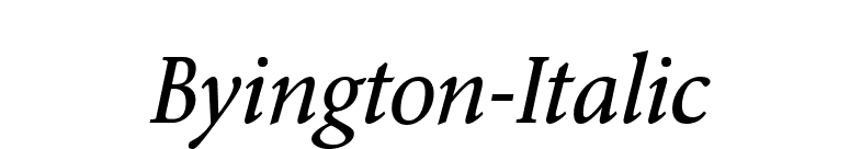 Byington-Italic font preview