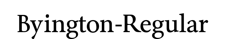 Byington-Regular font preview