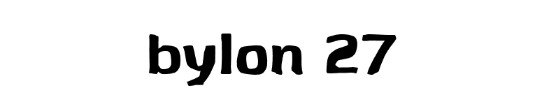 bylon 27 font preview