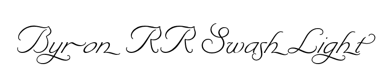 Byron RR Swash Light font preview