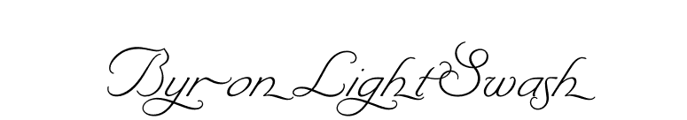 ByronLightSwash font preview