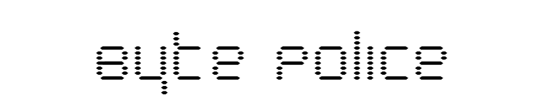 Byte Police font preview