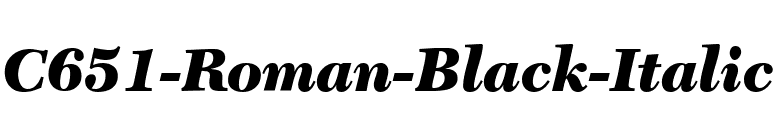C651-Roman-Black-Italic font preview