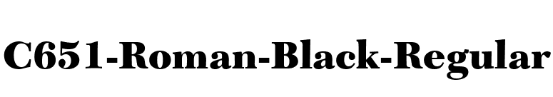 C651-Roman-Black-Regular font preview