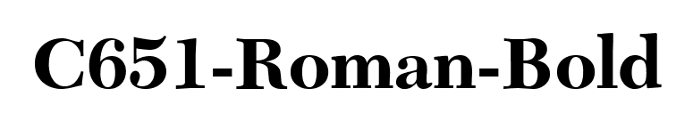 C651-Roman-Bold font preview