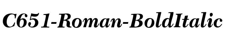 C651-Roman-BoldItalic font preview