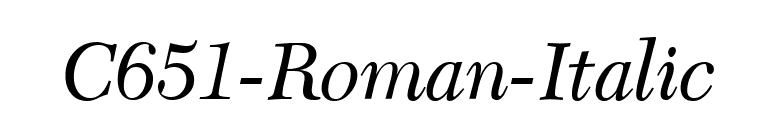 C651-Roman-Italic font preview