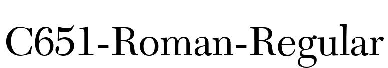 C651-Roman-Regular font preview