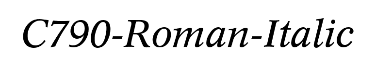 C790-Roman-Italic font preview