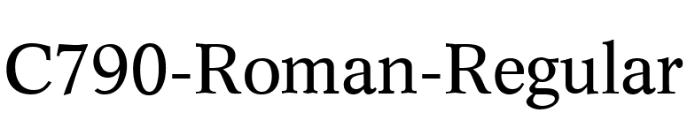 C790-Roman-Regular font preview