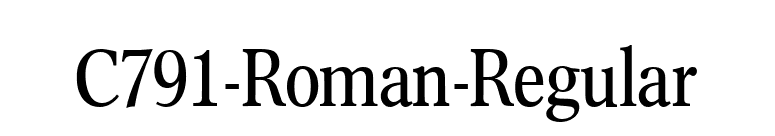 C791-Roman-Regular font preview