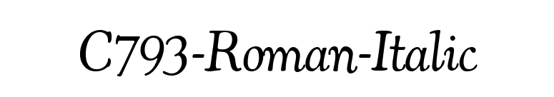 C793-Roman-Italic font preview