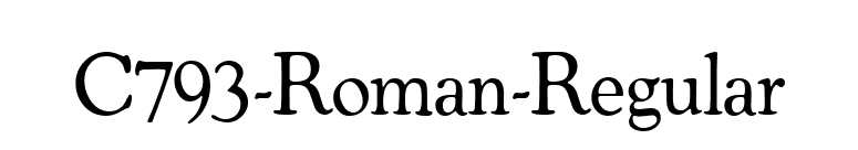 C793-Roman-Regular font preview