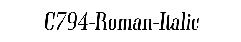 C794-Roman-Italic font preview
