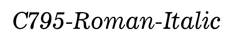 C795-Roman-Italic font preview