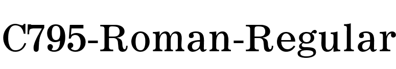 C795-Roman-Regular font preview