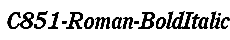 C851-Roman-BoldItalic font preview